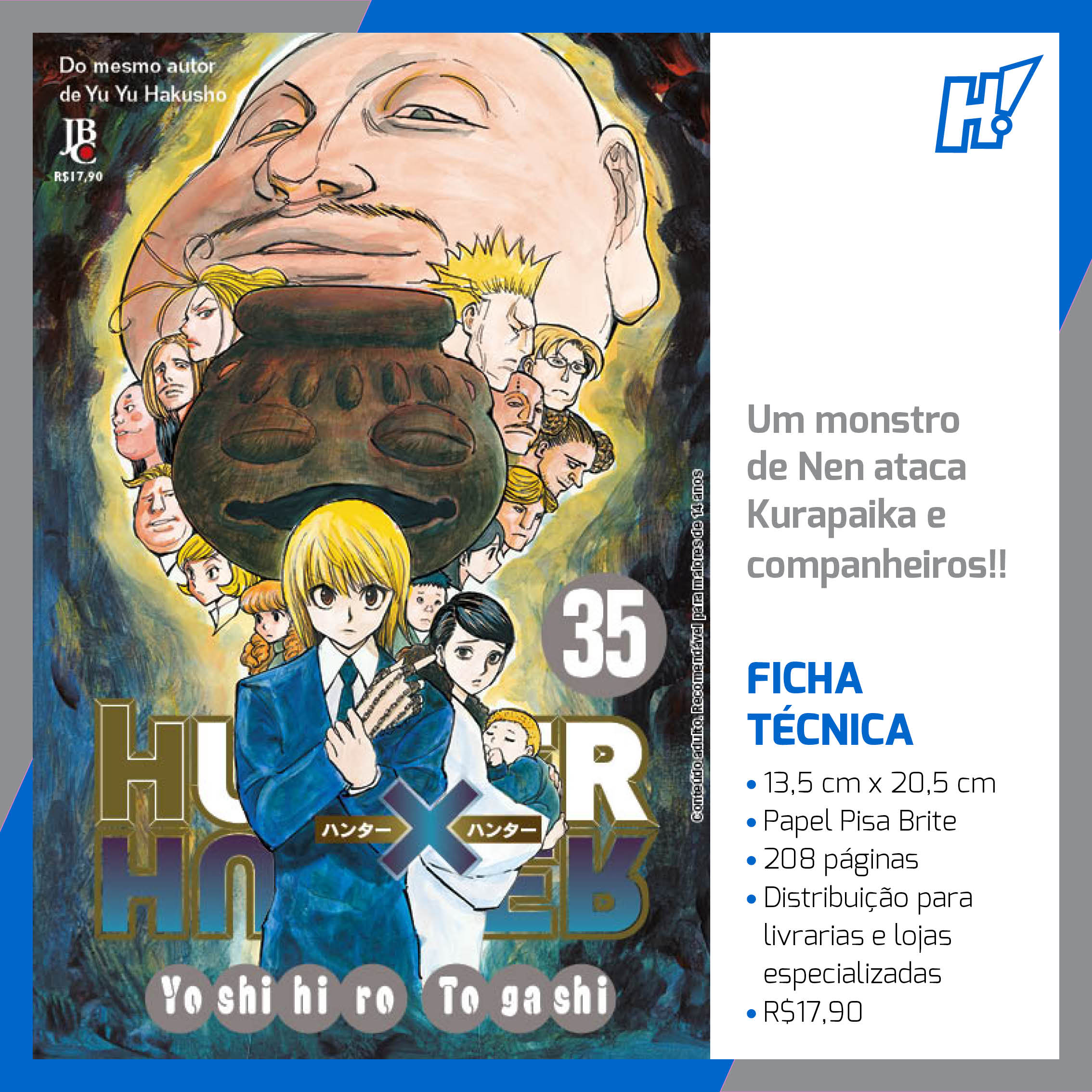 Capa de novo volume de Hunter x Hunter é revelada