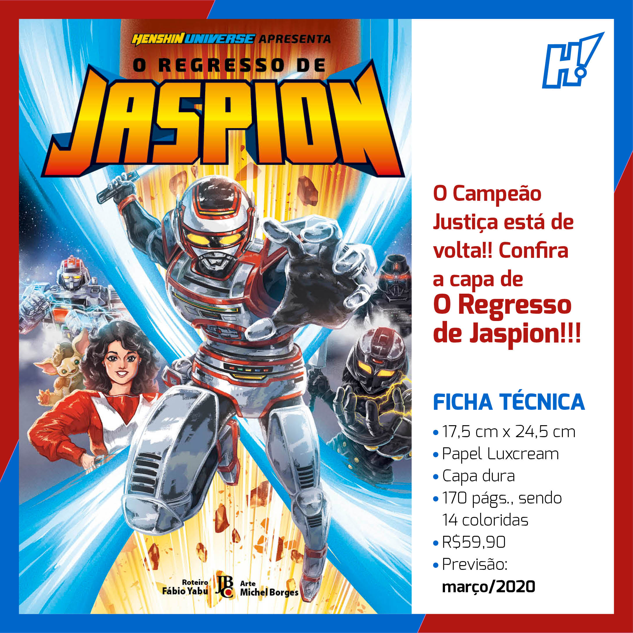 O Regresso de Jaspion: mangá nacional já está em pré-venda