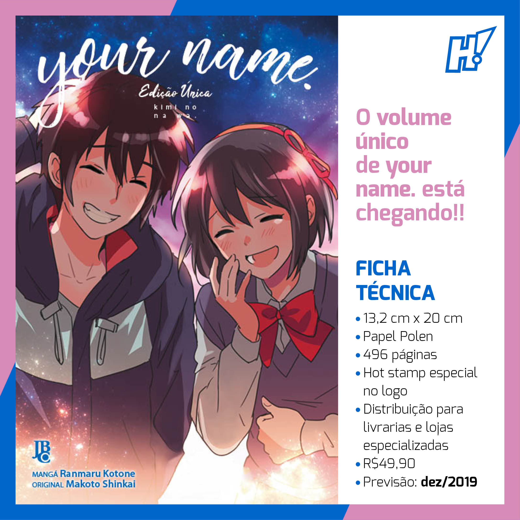 Your Name. Edição Única - Capa nacional - Editora JBC