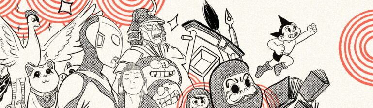 Ilustração A Parada dos Ícones Japoneses